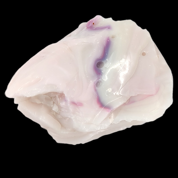 Milk Glass Pink Swirled Art Glass Cullet Slag Glass #4XL63 - Picture 5 of 6